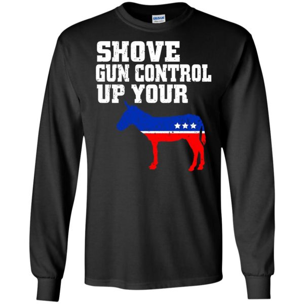 shove gun control up your long sleeve - black
