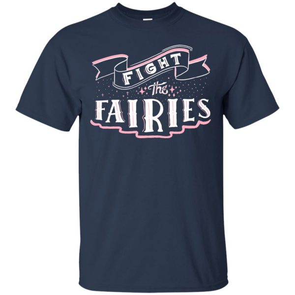 fight the fairies t shirt - navy blue