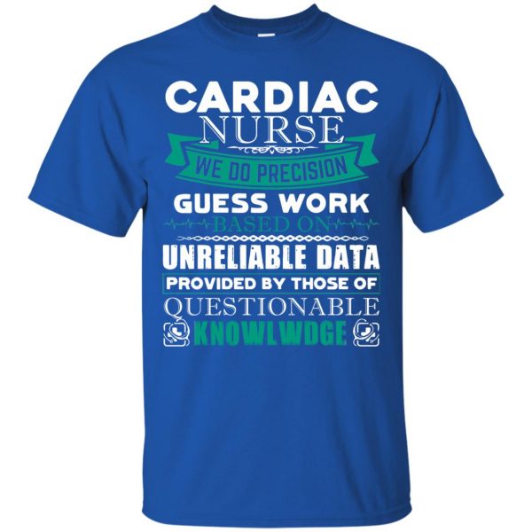 cardiac nurses t shirt - royal blue