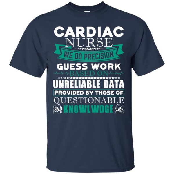 cardiac nurses t shirt - navy blue