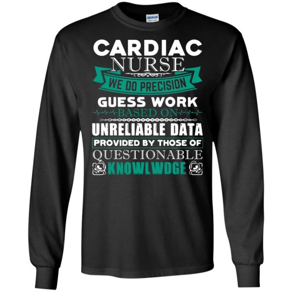 cardiac nurses long sleeve - black