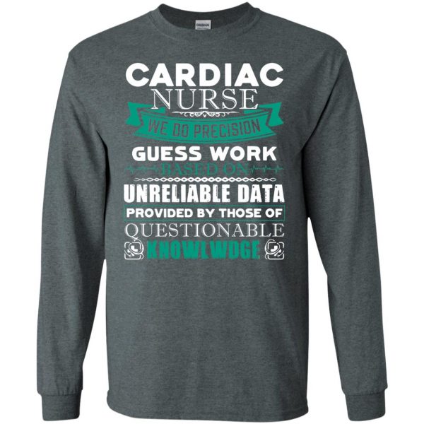 cardiac nurses long sleeve - dark heather