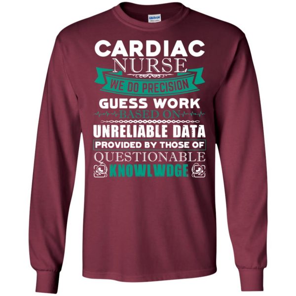 cardiac nurses long sleeve - maroon