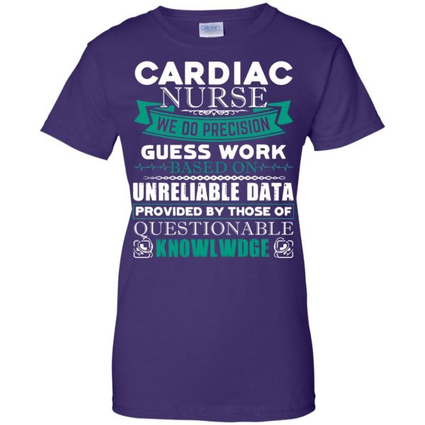 cardiac nurses womens t shirt - lady t shirt - purple