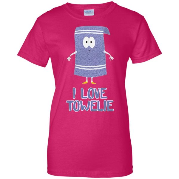 i love towelie womens t shirt - lady t shirt - pink heliconia