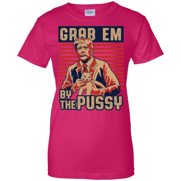 grab em womens t shirt - lady t shirt - pink heliconia