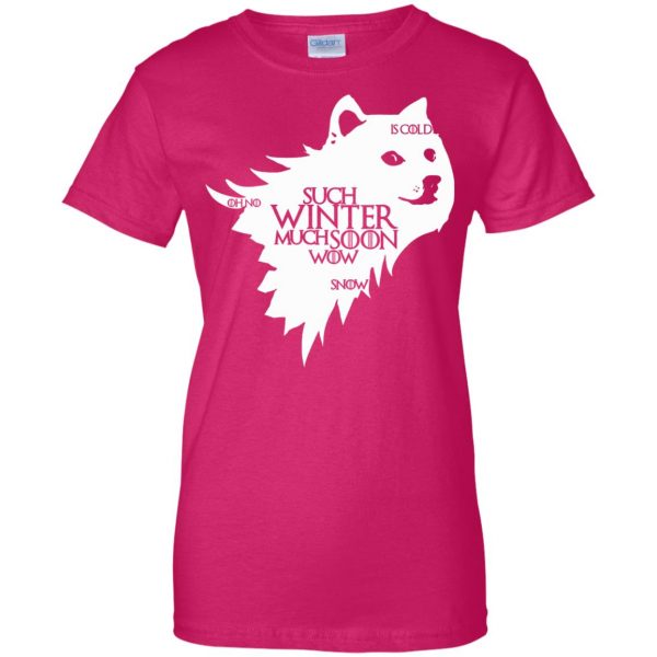 game of thrones doge womens t shirt - lady t shirt - pink heliconia
