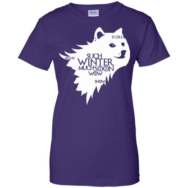 game of thrones doge womens t shirt - lady t shirt - purple