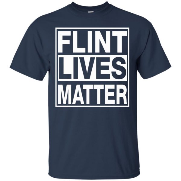flint lives matter t shirt - navy blue