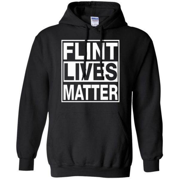 flint lives matter hoodie - black