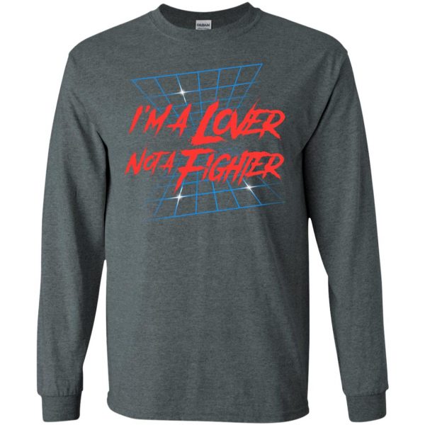 lover not a fighter long sleeve - dark heather