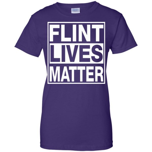 flint lives matter womens t shirt - lady t shirt - purple