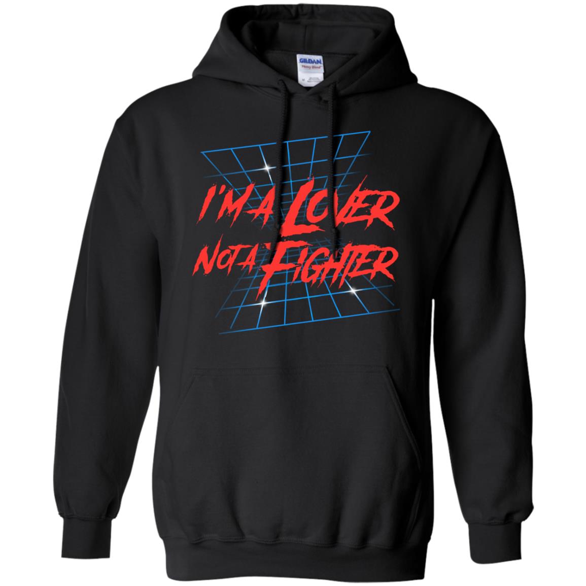 lover not a fighter hoodie - black