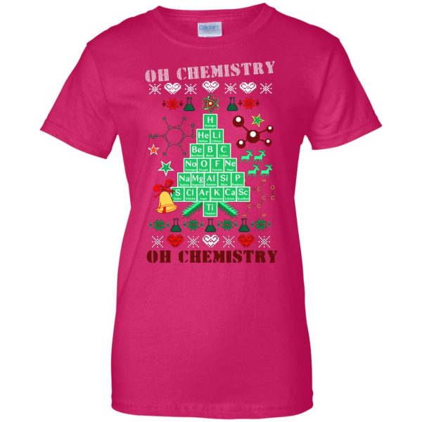 oh chemis tree womens t shirt - lady t shirt - pink heliconia