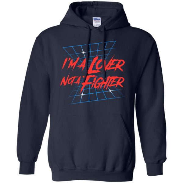 lover not a fighter hoodie - navy blue