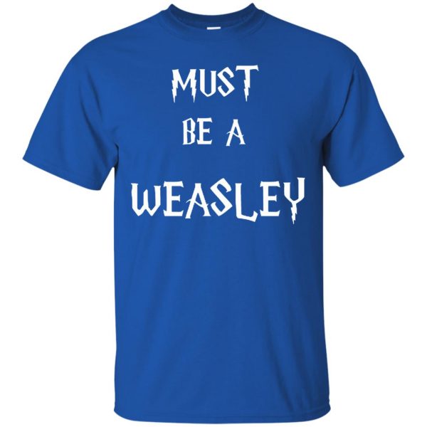 must be a weasley t shirt - royal blue