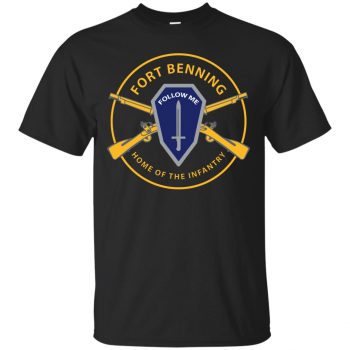 fort benning t shirts - black