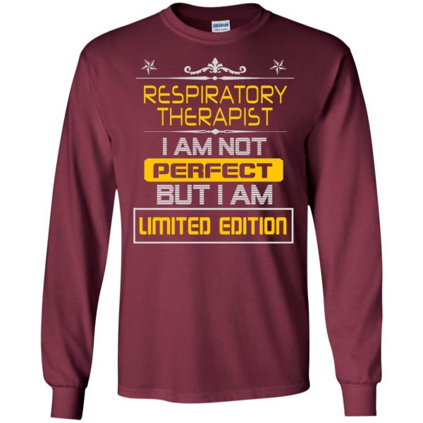 respiratory therapists long sleeve - maroon
