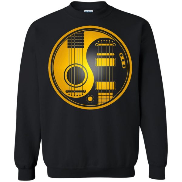 yin yang guitar sweatshirt - black