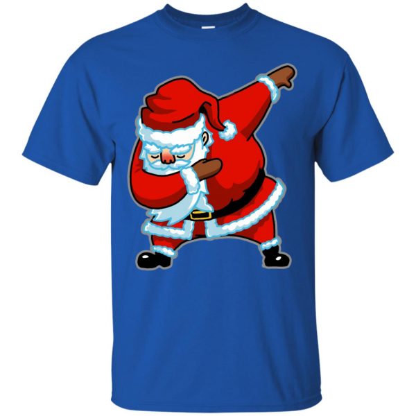 dabbing santa t shirt - royal blue