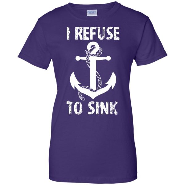 i refuse to sinks womens t shirt - lady t shirt - purple