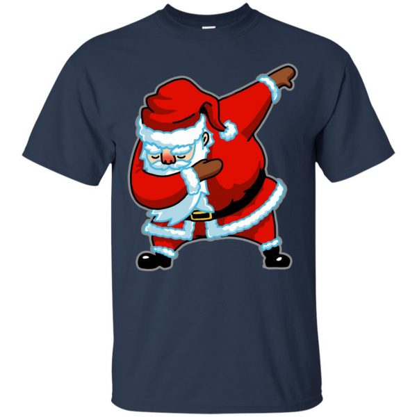 dabbing santa t shirt - navy blue