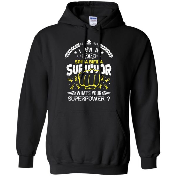 spina bifida hoodie - black