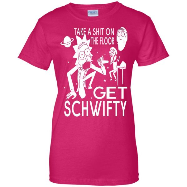 get schwifty womens t shirt - lady t shirt - pink heliconia