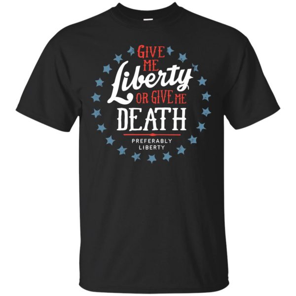 liberty or death shirt - black