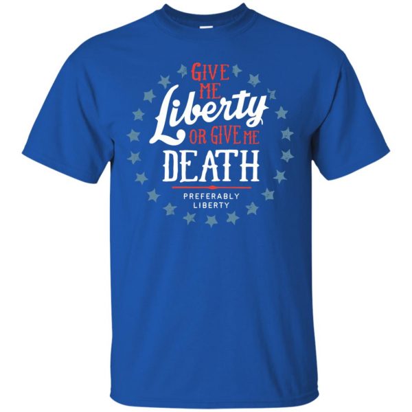 liberty or death t shirt - royal blue