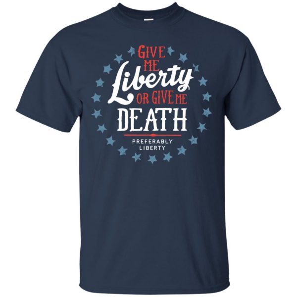 liberty or death t shirt - navy blue
