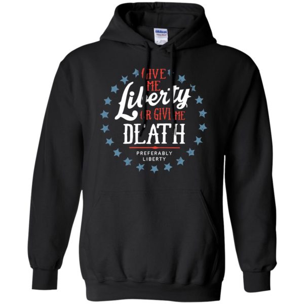 liberty or death hoodie - black