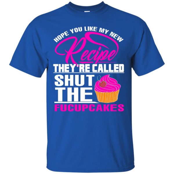 shut the fucupcakes t shirt - royal blue