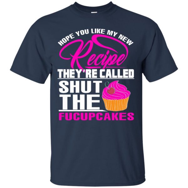shut the fucupcakes t shirt - navy blue