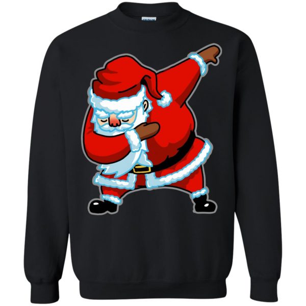 dabbing santa sweatshirt - black
