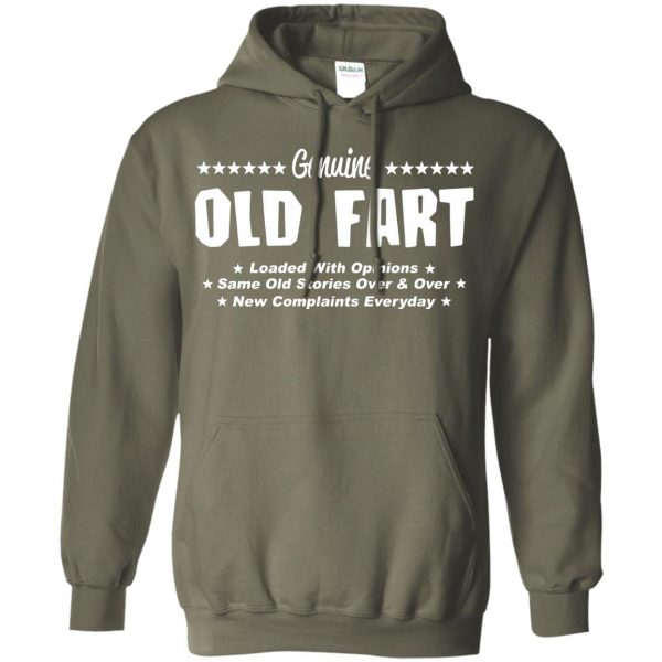 old fart hoodie - military green