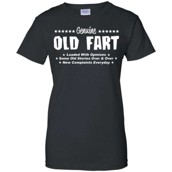 old fart womens t shirt - lady t shirt - black
