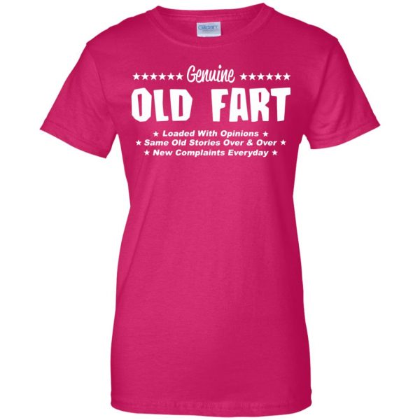 old fart womens t shirt - lady t shirt - pink heliconia