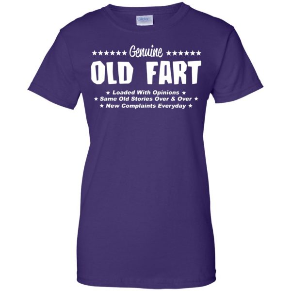 old fart womens t shirt - lady t shirt - purple