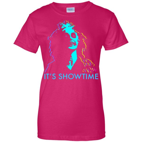 beetlejuice womens t shirt - lady t shirt - pink heliconia