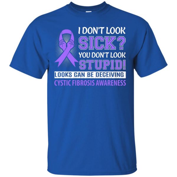 cystic fibrosiss t shirt - royal blue