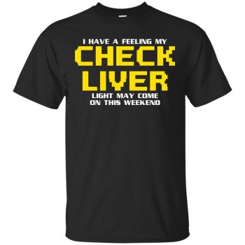 check liver light t shirt - black