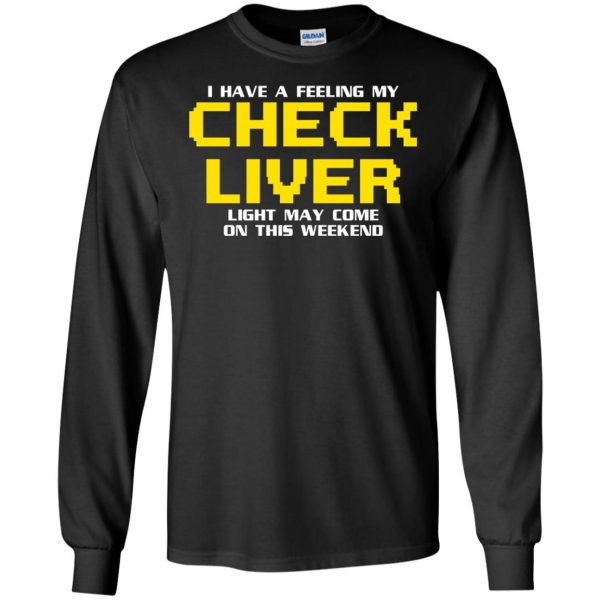 check liver light long sleeve - black