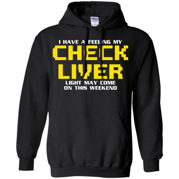 check liver light hoodie - black