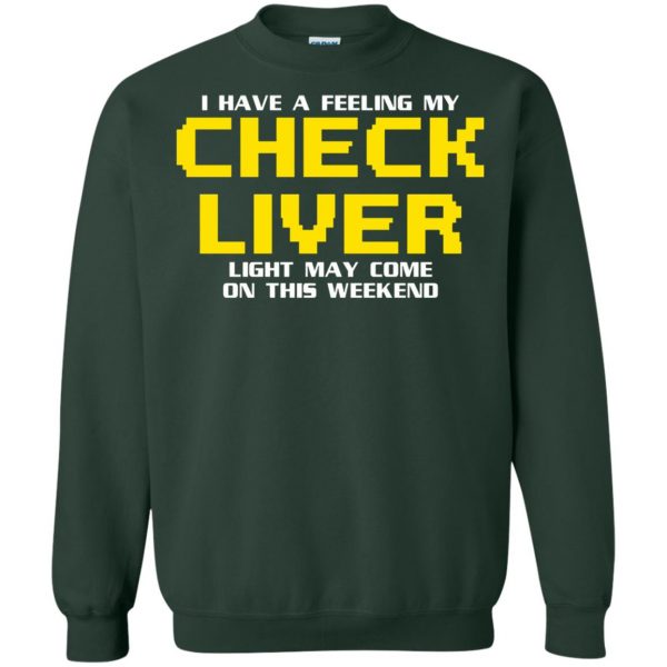 check liver light sweatshirt - forest green
