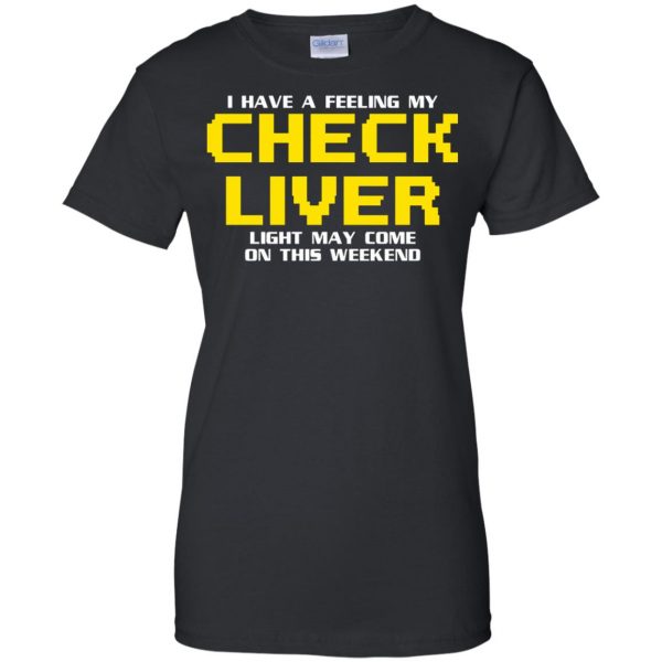 check liver light womens t shirt - lady t shirt - black