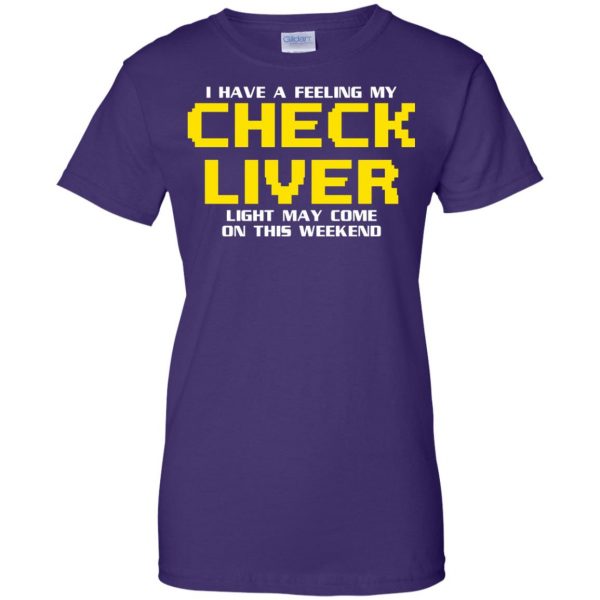 check liver light womens t shirt - lady t shirt - purple