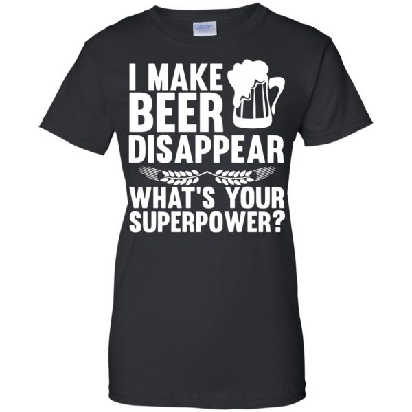 i make beer disappear womens t shirt - lady t shirt - black