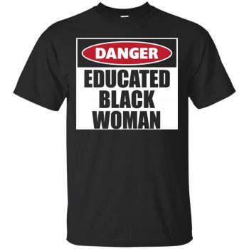 danger educated black man hoodie - black