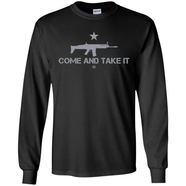 come and take it long sleeve - black